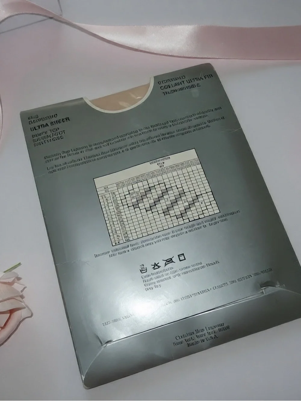 Vintage Christian Dior Sheer Hosiery in Pale Pink